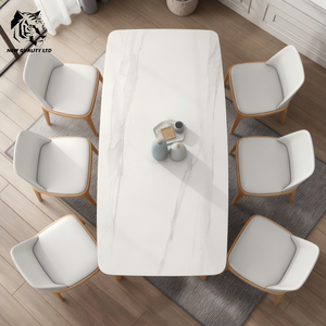 Usine chinoise, prix réduit, logo personnalisé, petit MOQ, expédition immédiate, nouvelle collection de meubles de salle à manger, table à manger en bois. - Product Image 1