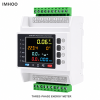 Compteur d'énergie intelligent bidirectionnel WiFi Tuya triphasé avec 3 pinces CT, précision de 1 %, courant maximal de 300 A, tension de fuite