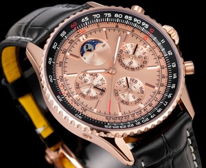 Boîtier en acier inoxydable, cadran en verre saphir, mouvement mécanique, résistant à l'eau, montre chronographe automatique luxueuse - Product Image 3