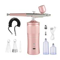 Kit d'aérographe portable multifonctionnel professionnel en cuivre à alimentation par gravité pour le maquillage, l'art des ongles, le tatouage, la décoration de gâteaux