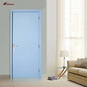 Urbano moderno Stile appartamenti semplici porte luce blu dipinto a filo porte interno adatto per il tema camera da letto dell'hotel - Product Image 2