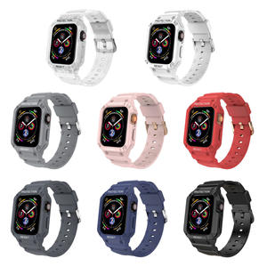 <span class=keywords><strong>Bracelet</strong></span> Iced Out de 42mm et boîtier de montre intelligente en moissanite avec <span class=keywords><strong>bracelet</strong></span> en cuir pour iPhone <span class=keywords><strong>GShock</strong></span> Apple Series 10 - Product Image 4