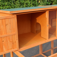 Cage à lapins en bois pour la cour, cage à lapins, maison pour cochons d'Inde avec un niveau supplémentaire sur le dessus