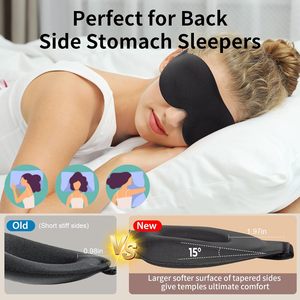 Masque de sommeil 3D anti-lumière <span class=keywords><strong>pour</strong></span> femme, cadeau promotionnel, voyage en extérieur, polyester respirant, avec logo personnalisé - Product Image 6