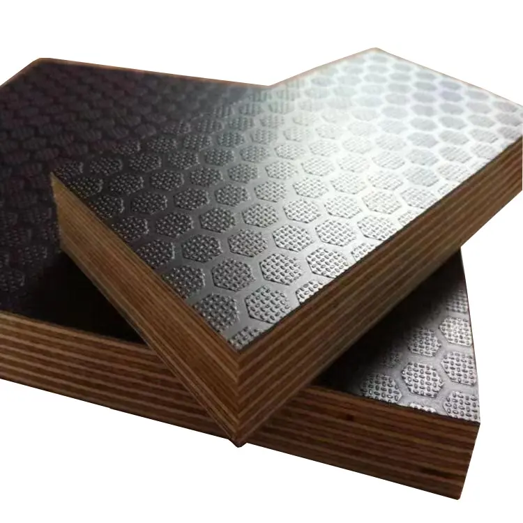 Anti-slip film faced plywood/Wire Mesh Filmed Plywood/Non Slip Construction Formwork Pine Ply