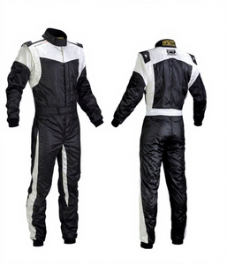 Unisex Full Body Motorcycle Racing Suit Gray White Color Blocked Breathable Leather One Piece Protective Gear for FIT - Product Image 2