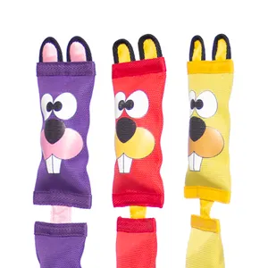 Desain baru grosir desain lucu warna-warni mainan kunyah TUFF FIREHOSE mainan + Squeaker Tuff mainan anjing