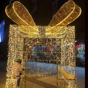 Décorations <span class=keywords><strong>de</strong></span> <span class=keywords><strong>Noël</strong></span> à led pour l'<span class=keywords><strong>extérieur</strong></span> boîte-cadeau <span class=keywords><strong>de</strong></span> lumières à motif <span class=keywords><strong>de</strong></span> <span class=keywords><strong>Noël</strong></span> éclairage <span class=keywords><strong>de</strong></span> vacances à arche sphérique - Product Image 5