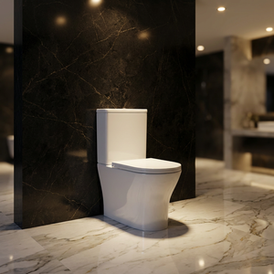 WC moderne blanc en céramique à double chasse, <span class=keywords><strong>prix</strong></span> usine, design deux pièces avec siphon en P, pour hôtels et salles de bain, à poser au sol - Product Image 1