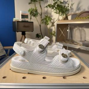 <span class=keywords><strong>Sandali</strong></span> Estivi da <span class=keywords><strong>Donna</strong></span> in <span class=keywords><strong>Pelle</strong></span> con Punta Aperta e Fondo Piatto, Casual con Chiusura a Velcro, Scarpe da Spiaggia alla Moda per Esterni - Product Image 2