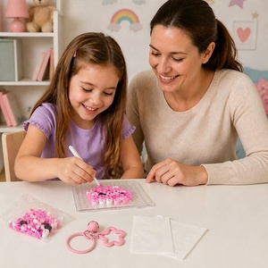 Kit de perles à fusionner interactif pour la cohésion familiale, ensemble de perles créatives pour l'expression artistique, pour les activités créatives du week-end entre parents et enfants - Product Image 4