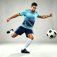 Maillot de football personnalisé par sublimation, ensemble uniforme de club de football pour hommes, vêtements de sport personnalisés par transfert thermique, maillot de football pour adultes pour hommes