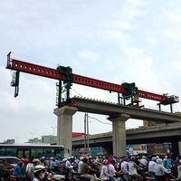 100 Ton 120 Ton Double Box Beam Launcher Machine Highway Building Large Span Beam Launcher Precio