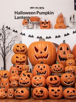 Accessoires décoratifs d'Halloween, lanternes citrouilles lumineuses et fantaisistes, pour usage intérieur, ornements d'ambiance de bar, articles de mise en scène, fabriqués en Chine