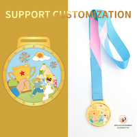 Médailles personnalisées pas chères, sans minimum de commande, pour enfants, école, trophée, récompense, éducation scientifique, sport, médaille d'or.