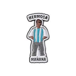 Pin de níquel negro con diseño de personaje de dibujos animados Hermosa <span class=keywords><strong>Manana</strong></span>, técnica de fundición, ideal para graduaciones, venta al por mayor. - Product Image 1