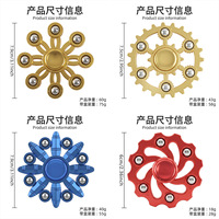 Fidget Spinner à billes d'acier GZ-001, jouet anti-stress en métal électroplaqué pour jeunes de 15 à 35 ans, petit cadeau en stock