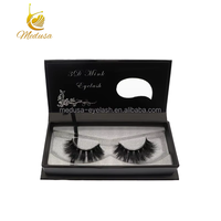 Faux cils synthétiques en bande transparente noire longue, faits à la main, naturels, en gros, OEM, marque privée, cils 3D en fourrure, 0,07 mm, effet moelleux