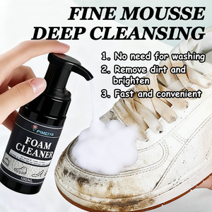 OEM 100MLFoam Cleaner Set Calzado deportivo, zapatos de cuero Quitamanchas, toallas, cepillos para zapatos Solución limpiadora fácil de usar - Product Image 3