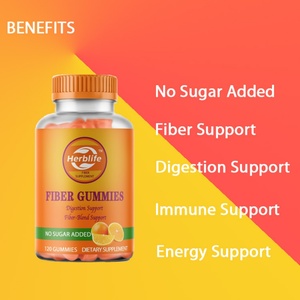 Gomitas de Fibra OEM/ODM, Gran Venta, Suplemento Herbal para Adultos, Sin Azúcar Añadida, Sabor Naranja - Product Image 3