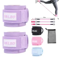 Valeo Fitness Attelle de cheville pour entraînement des jambes, entraîneur de hanche, anneau de pied, sangle de jambe, bande élastique, modèle de machine Lat 006, unisexe