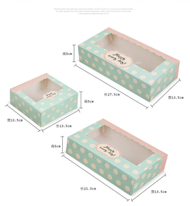 เป็นมิตรกับสิ่งแวดล้อมบรรจุภัณฑ์เค้กและขนมกล่องภาชนะที่มีหน้าต่าง - Product Image 6