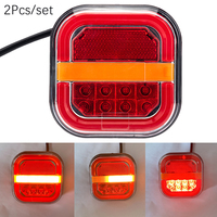 2 pièces Feux arrière LED 4 pouces Gauche Droite, Feu stop, Feu de plaque d'immatriculation, Clignotant 12V 24V OLIVER pour Remorque, Fourgon, Bus, 4x4