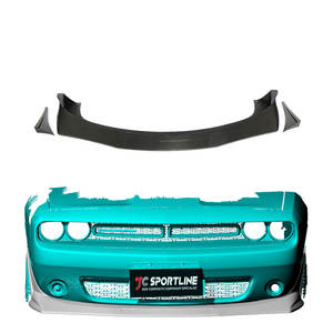 Lame avant en Fiber de carbone, accessoire pour voiture, pour <span class=keywords><strong>Dodge</strong></span> Challenger R/T Plus coupé 2 portes 2015 — 2019 - Product Image 1