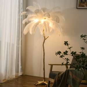 Lampe sur pied en forme d'arbre arc-en-ciel LED moderne nordique <span class=keywords><strong>de</strong></span> luxe pour la décoration <span class=keywords><strong>de</strong></span> la maison, chambre à coucher, <span class=keywords><strong>plume</strong></span> d'autruche - Product Image 2