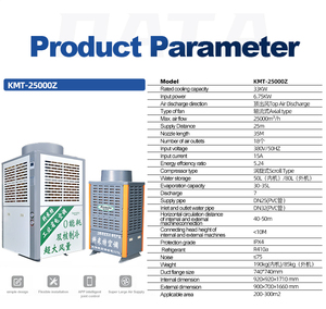 Climatiseur hybride commercial/industriel Kemite à montage mural, double refroidissement par évaporation et compresseur, réfrigérant R410A, économie d'énergie - Product Image 4