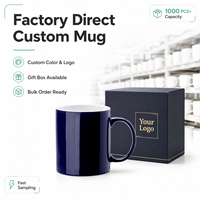 Lot de tasses en céramique personnalisables DIY, peignables, avec boîte cadeau et pinceaux, sans danger pour les aliments, anti-fuite, pour studio, vente au détail et en gros