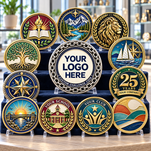 Pièces commémoratives personnalisées avec logo en relief, art métallique coloré, pour entreprises, écoles, clubs, collection de cadeaux commémoratifs - Product Image 2