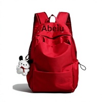 Sac à dos scolaire grande capacité en nylon, style campus, avec fermeture éclair, nouvelle collection été 2026, tendance pour étudiante