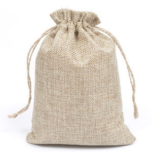 High Quality New Design Durable Linen <b>Burlap</b> Custom logo Promotional Jute Drawstring Bags Customized Size Drawstring Gift Bags - Product Image 4