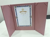 Porte-documents lumineux en PU avec logo personnalisé, pour certificats et récompenses