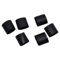Attache-câble élastique en silicone noir de 15/20 mm de large, résistant à la température, écologique, anti-déchirure, manchon de protection