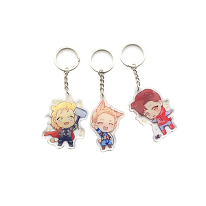 double face en acrylique transparent imprimé anime charmes <span class=keywords><strong>de</strong></span> <span class=keywords><strong>bande</strong></span> <span class=keywords><strong>dessinée</strong></span> porte-clés avec vos propres <span class=keywords><strong>photos</strong></span> - Product Image 2