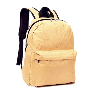 2024 Best RPET Brown Leichter Reiß verschluss Benutzer definierter Großhandel Wasserdichter Tyvek Paper Day Back Pack für Studenten Rucksack