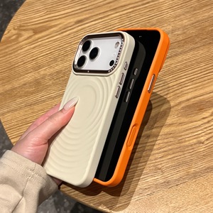 เคสโทรศัพท์สำหรับ iPhone 16 Pro Max, ซิลิโคนเหลว, เคสแบบนิ่มแม่เหล็กผิวด้านลายคลื่น, เคสกันกระแทกแบบครอบคลุมเต็มรูปแบบ - Product Image 4
