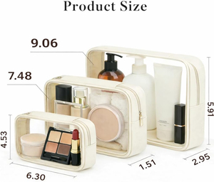 กระเป๋าเครื่องสำอางพีวีซีแบบใส ทนทาน สำหรับโปรโมชั่น  ปรับแต่งได้ - Product Image 3