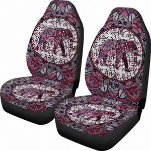 Mandala Elephant Design Pattern protezioni per auto universale 2pc coprisedili anteriori coprisedili con sedile