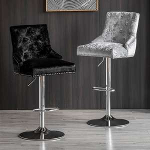 <span class=keywords><strong>Chaise</strong></span> <span class=keywords><strong>de</strong></span> <span class=keywords><strong>bar</strong></span> haute <span class=keywords><strong>de</strong></span> luxe moderne en tissu <span class=keywords><strong>de</strong></span> velours noir avec pieds en métal pour meubles <span class=keywords><strong>de</strong></span> <span class=keywords><strong>bar</strong></span> à manger et à la maison - Product Image 6