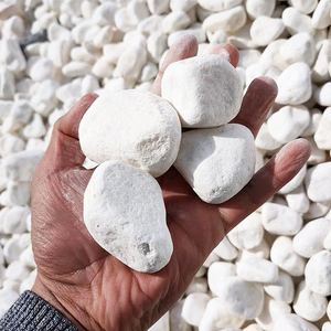 Vente chaude blanc pavés <span class=keywords><strong>pierre</strong></span> naturelle jardin extérieur décoratif <span class=keywords><strong>pierre</strong></span> lavée pour parc aménagement paysager rivière <span class=keywords><strong>pierre</strong></span> - Product Image 1