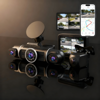 Caméra embarquée 4K à 4 objectifs et 4 canaux, écran IPS 3 pouces, Wi-Fi intégré, GPS, capteur G, moniteur de stationnement, vision nocturne étanche, garantie 1 an