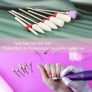 Juego de 7 Fresas de Cerámica para Manicura, Juego de Brocas de Cerámica para Manicura - Product Image 5