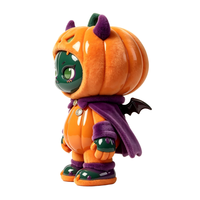 Figurine de collection personnalisée OEM en PVC et ABS, personnage Diable Citrouille, avec finition floquée et brillante, ornement de bureau