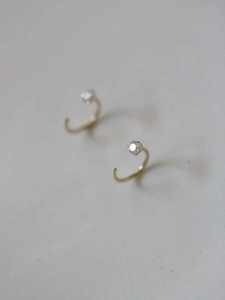 ต่างหูห่วงทองแท้9K สำหรับวัยรุ่นต่างหูเพทายขนาดเล็กแบบเรียบง่ายสไตล์เกาหลีแฟชั่นใส่ได้ทั้งชายและหญิงยี่ห้อ gol dtutu - Product Image 2