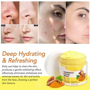 Mascarilla Facial de Arcilla para el Cuidado de la Piel, 120g, Limpieza Profunda, Purifica los Poros, Mascarilla Facial de Cúrcuma - Product Image 6