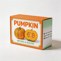 Boîte d'emballage pour citrouilles imprimée sur mesure, boîte en carton ondulé résistante et imperméable pour l'expédition de légumes