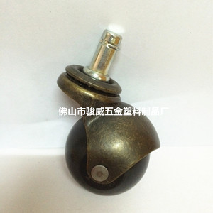 Junwei Bronze Plated PP Ball Caster 50 Mm Swivel Mute Furniture Caster - Product Image 2
